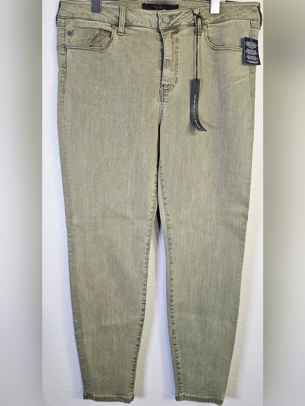 Liverpool Adele Skinny Jeans Women’s 12/31 Olive Green NWT - Picture 6 of 7